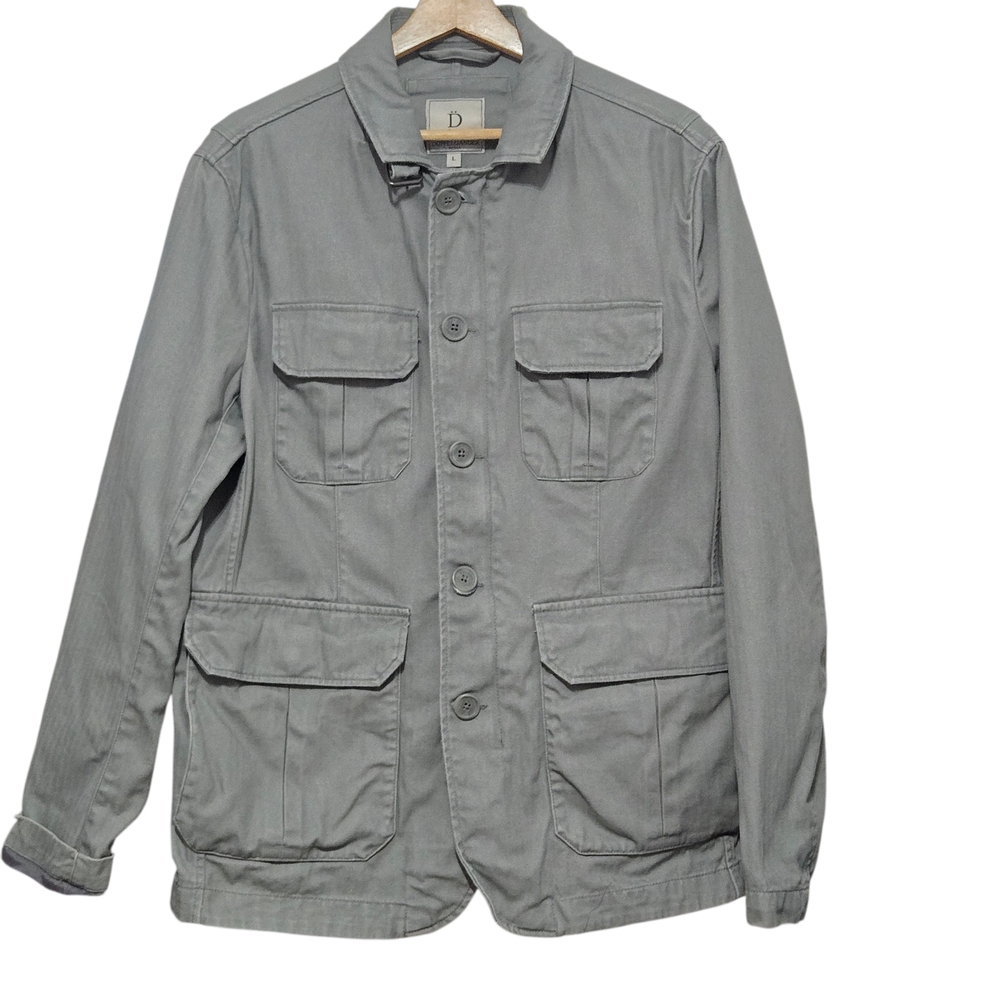 Doppelganger Roma Men's Gray Utility Field Jacket Size US Large
